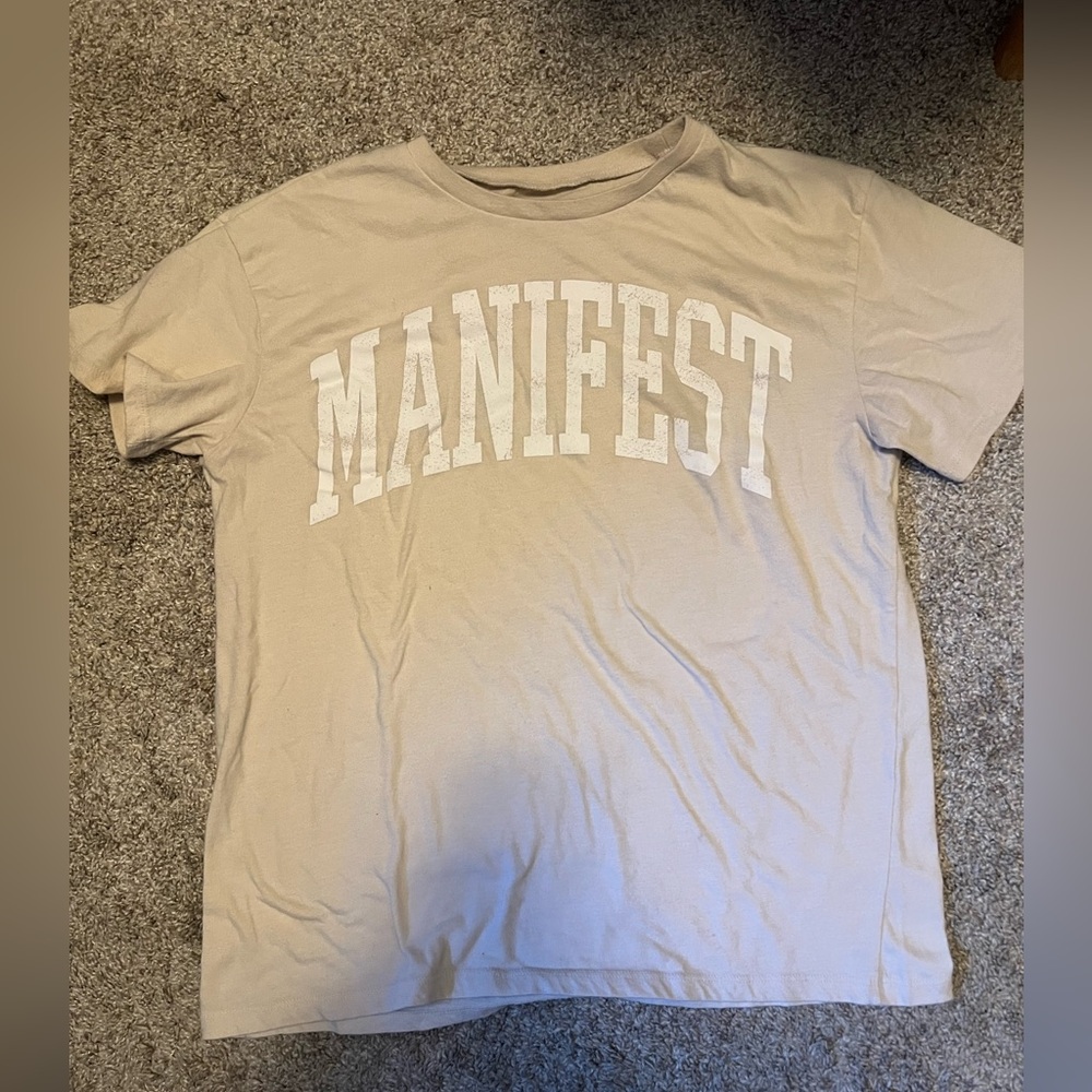 Manifest Graphic Tee - Beige